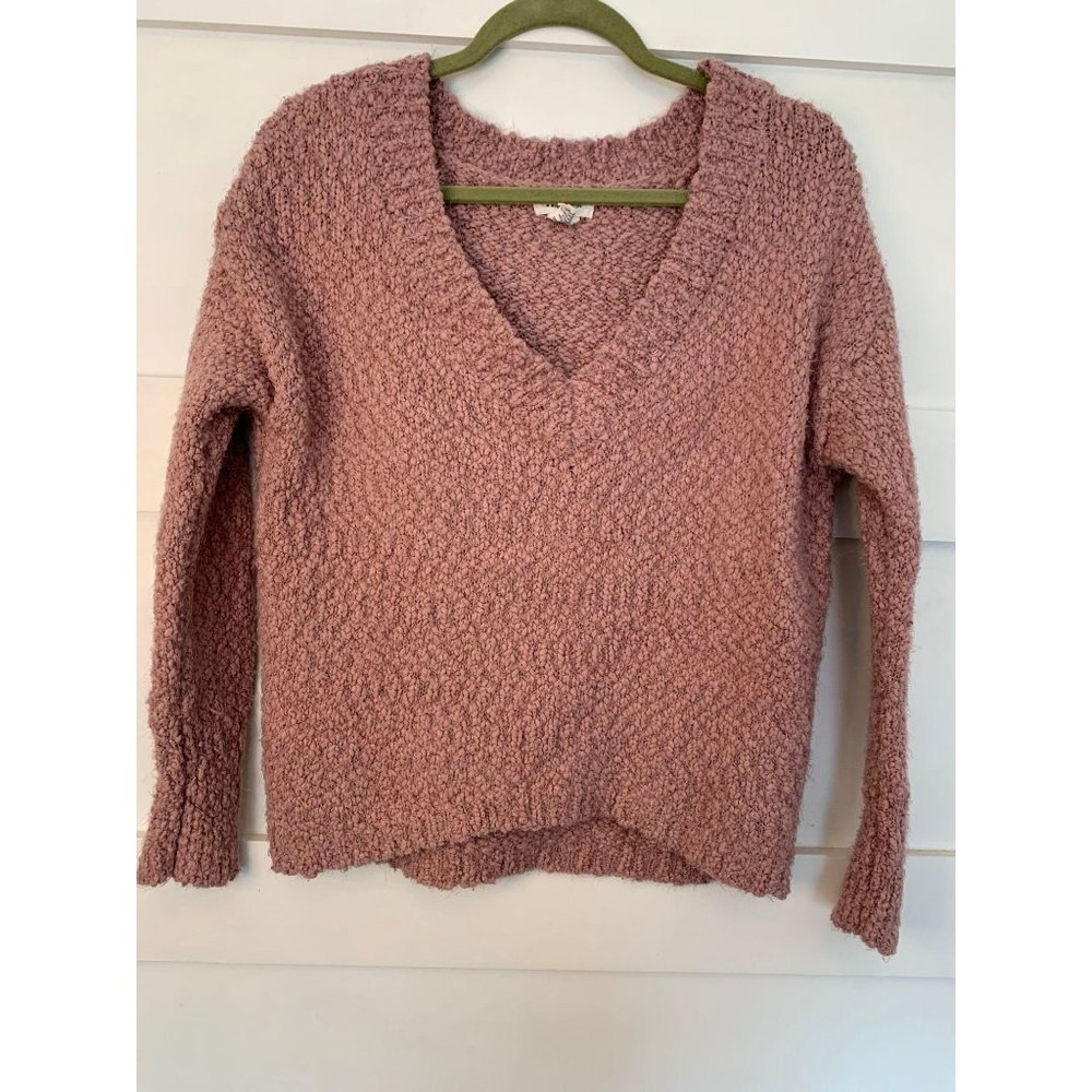 Yes Lola V-Neck Sweater Pink